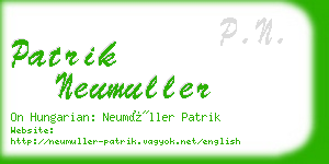 patrik neumuller business card